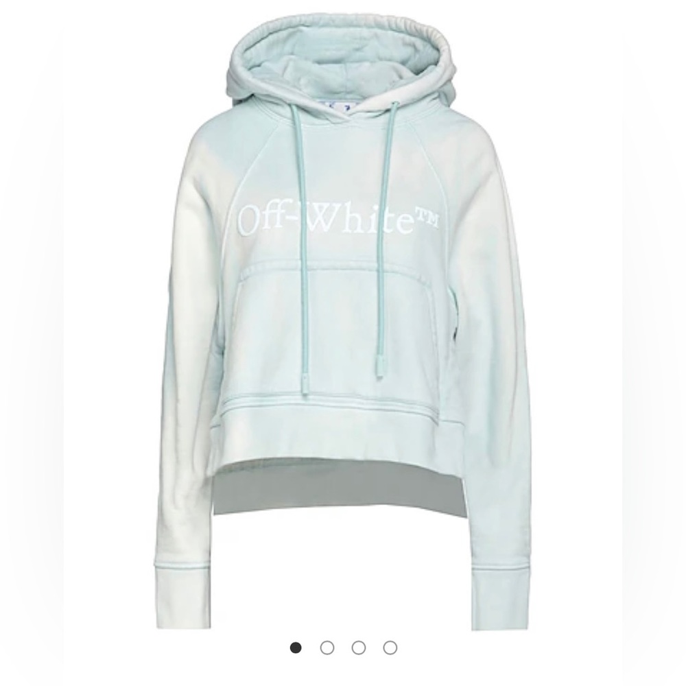 Off-white hooded sweatshirt blue